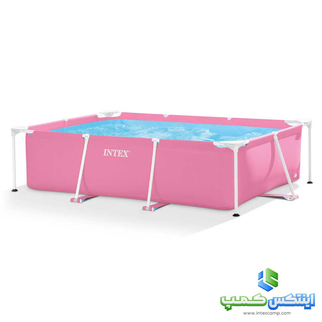 استخر پیش ساخته برزنتی اینتکس سایز ۱۵۰x۲۲۰ صورتی کد 28266