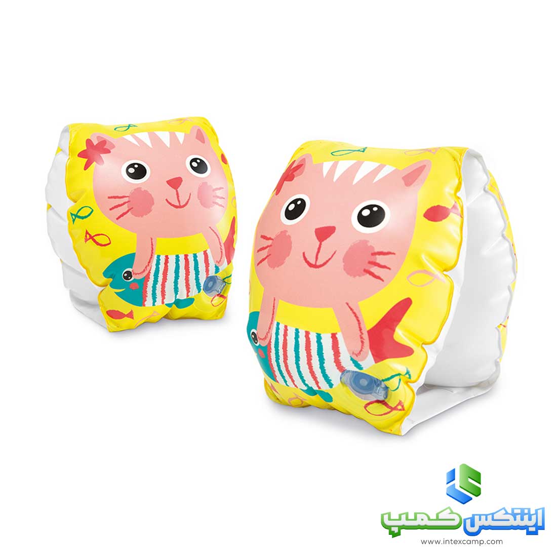بازوبند بادی شنا کودک طرح گربه اینتکس کد 56665